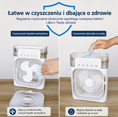 COLDIX™ – Przenośny Klimator Powietrza z Nawilżaczem i Lampką LED USB
